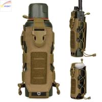 HILBAT ระบบ MOLLE กระเป๋าใส่ขวดน้ำ ปรับได้ปรับได้ ทนต่อการสึกหรอ กระเป๋าใส่กาต้มน้ำ แบบพกพาได้ กันน้ำกันน้ำได้ ซองซองหนังในโรงอาหาร การเดินทางกลางแจ้ง