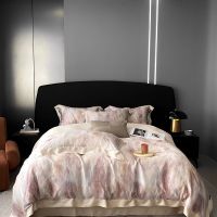 Real Silk Bedding Set Silky High-end Queen Size Duvet Cover Set with Flat Sheet Pillowcase Luxury Bedding Sets King Bed Sets