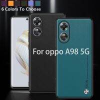 เคสสำหรับ OPPO A98 5G OPPOA98 98 OPPOA985G เคสโทรศัพท์ฝาหลังหนังแฟชั่นเคสกันกระแทกมือถือกรอบ TPU แบบนุ่มทั้งหมดมีสีทึบ