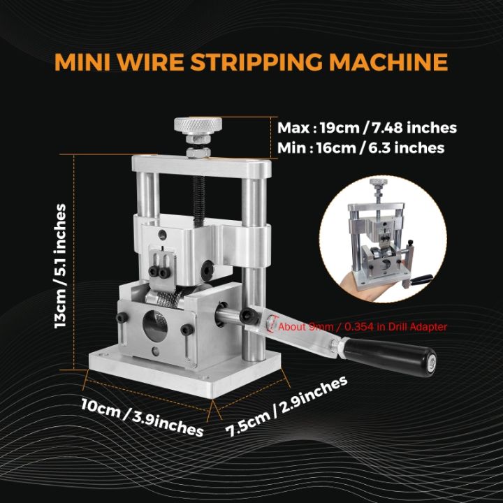 เครื่องปอกสายไฟขับเคลื่อนด้วยสว่านมือหมุนขนาดเล็ก0-08-0-8-เศษลวดทองแดงเครื่องปอกสายเคเบิ้ลขยะในครัวเรือน