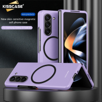 KISSCASE เคส Samsung Galaxy Z Fold 5 5 5G สำหรับ Magsafe เคสแม่เหล็กชาร์จไร้สายสำหรับผิว Fold5 Samsung Z รู้สึกฝาฮาร์ดพีซีกันกระแทกเนื้อแมท