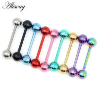 Alisouy 2Pc Anting-Anting Keluli Tahan Karat Menindik Barbells Perindustrian Bar Perindustinah Helix 14G