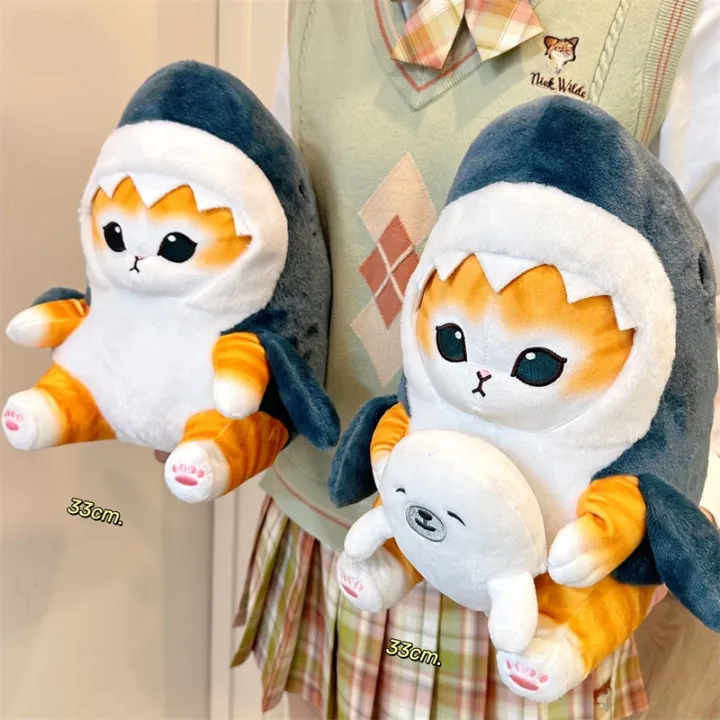 yohei-รูปแมวฉลามน่ารัก-ตุ๊กตาฉลาม-ตุ๊กตาผ้า-ของเล่นสําหรับเด็ก-น่ารักมาก