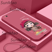 For เคสโทรศัพท์ Redmi 5A เสื้อโค้ทสาว Softshell ขอบตรง