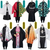 【LZ】۩◇  Anime Demon Slayer Cosplay Costume Sets para Crianças Kimetsu No Yaiba Tanjirou Kamado Nezuko quimono Mulheres e Homens