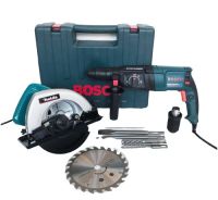 สว่านโรตารี่ BOSHC รุ่น2-26DFR + เลื่อยวงเดือน 7นิ้ว MAKITA 5800NB