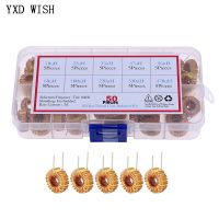 50pcs Toroid Core Inductor Kit 10uH 22uH 33uH 47uH 56uH 68uH 100uH 220uH 330uH 470uH Inductors Set Winding Magnetic Inductance Electrical Circuitry Pa