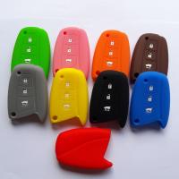 ✟﹉✑ 20pcs Silicon Key Smart Holder Cover Skin Case For Hyundai Santa Fe IX45 3 Button Remote Shell Key