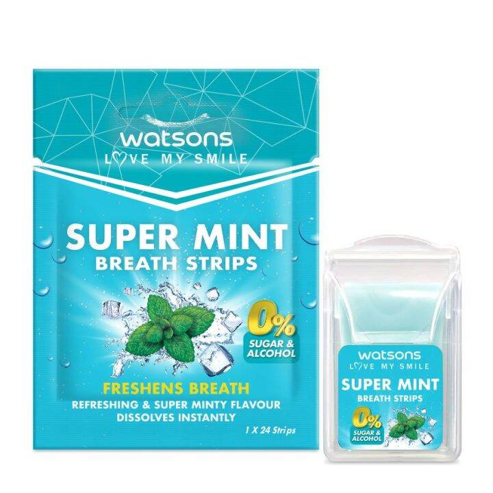 WATSONS Super Mint Breath Strips Lazada