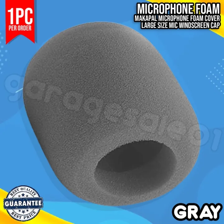 ⚡⚡ Gray Grey Microphone Foam Makapal Microphone Foam Cover Large Size