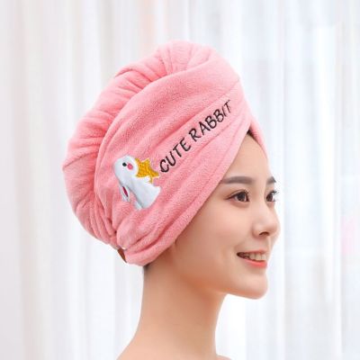 【CC】 1PC Soft Microfiber Hair Super Absorbent Drying Shower Cap for Turban Twist Wrap