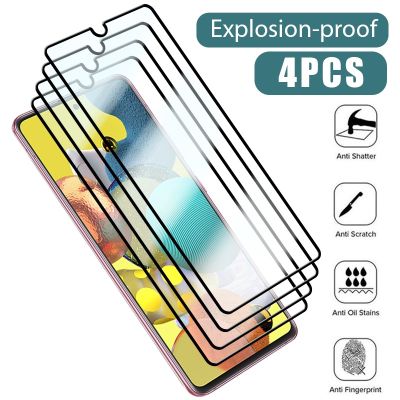 ◈✑◘ 4PCS Full Cover Protective Glass for Samsung A23 A33 A53 A73 5G Screen Protector for Samsung S20 FE S21 FE 5G Glass
