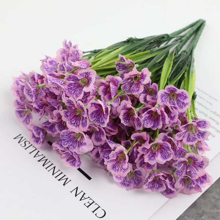 5-heads-spring-grass-flower-water-grass-violet-cloth-art-flower-imitation-flower-home-outdoor-wedding-decoration-fake-flower