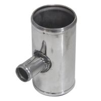 2.5" 63mm Blow Off Valve Adapter Aluminum T-Pipe Shape Tube for 25mm ID BOV Valves