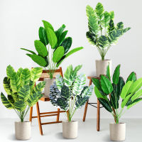 【cw】82cm Artificial Plant Large Banana Tree Fake Heaven Bird Plastic Leaf For Party Wedding Decoration Living Room Home Garden Decor ！