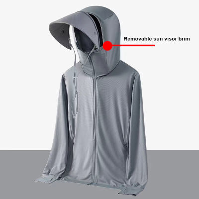 HotSummer Cool UPF 50 UV Sun Protection Skin Ultra-Light Coats Hooded Windbreaker Casual Men Jackets Couple Clothing