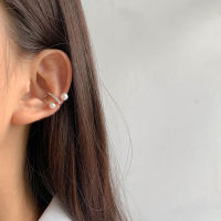 VENTFILLE 925เงินสเตอร์ลิง Double Layer Pearl Ear Clip สำหรับผู้หญิงอินเทรนด์ Elegant Simple ต่างหูเครื่องประดับเจ้าสาว2021 New