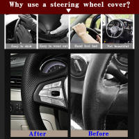 DIY Black Faux LeatherCar Accessories Steering Wheel Cover For Toyota Yaris Verso S Vitz Ractis Subaru Trezia 2011-2015