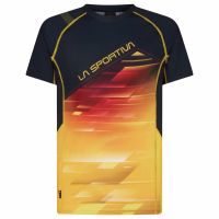 LA SPORTIVA WAVE T-SHIRT MEN BLACK/YELLOW | เสื้อวิ่งผู้ชาย