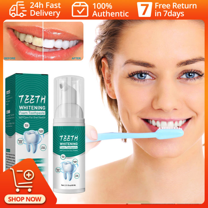 Teeth Whitening Toothpaste Effective Mousse Toothpaste Removes Stains ...