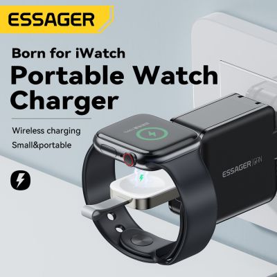 Essager Macsafe สำหรับนาฬิกา Apple ซีรีส์8 7 6 5 4สถานีแท่นชาร์จเร็วแม่เหล็กสำหรับ Iwatch ที่ชาร์จแบบไร้สายเดินทางแบบพกพา