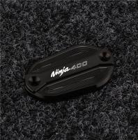 MOWOK ฝาปิดกระปุกน้ำมันเบรค Kawasaki Ninja 400 CNC Alunimium แต่ง Front Brake Fluid Reservoir Cover Cap (ดำ)