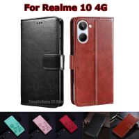 【Enjoy electronic】 on Etui Realme 10 4G 2022 Wallet Case Kickstand PU Leather Flip Phone Cover For Carcasas Realme10 Realmi 10 4G 6.4 quot; Mujer Fundas