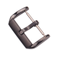 Middle Brushed Stainless Steel Watch Pin Buckle 16mm 18mm 20mm 22mm Silver Gold Black Leather Watch Band Strap Clasp Accessories