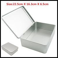 New Large Storage Tin Box Plain Metal Box Packaging Box Home Biscuit Candy Storage Box Jewelry Storage Box Gift Box Storage Boxes