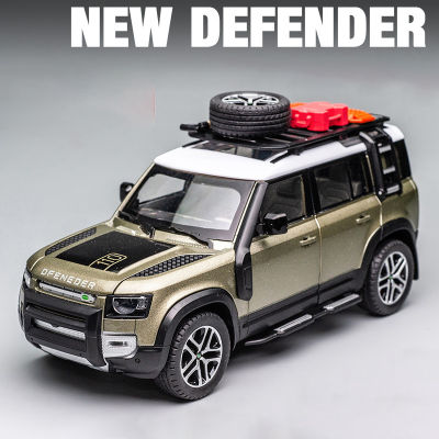 1:24 Rover Defender ด้วยเครื่องมือล้อแม็ก D Iecasts และของเล่นยานพาหนะรถของเล่นรุ่นเสียงและแสงคอลเลกชันเด็กของเล่นของขวัญ