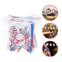 แบนเนอร์ของญี่ปุ่น Fortune Cat Bunting ร้านอาหารตกแต่ง