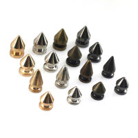 10Pcs โลหะ Screwback Cone Studs Bullet Spikes Punk Rivets สำหรับหนังหัตถกรรมกระเป๋า Garmet รองเท้า Decor Collar Anti-Bite