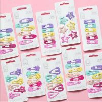 [High Quality] 6PCS/SET Korea Beauty Girls Kids Colourful Candy Love Heart Star Hair Clips Accessories