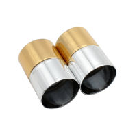 2 sets 18mm Inner Hole Half Silver And Half Gold Cylinder Magnetic Clasp, Gold Big Size Magnet Fastener Connectors