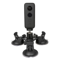 Triple Cup กล้องดูด Mount W/ หัวบอลสำหรับ Insta360 X3 One X/ X2/X3 Yi 4K /Sony/ ถ้วยดูดรถผู้ถือ Window Mount อุปกรณ์เสริม