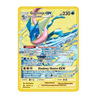 27สไตล์โปเกมอน Greninja Pikachu GX โลหะสแตนเลสสตีลของเล่นงานอดิเรกงานอดิเรกคอลเลกชันเกมอะนิเมะการ์ดพร้อม Stockjssdv9ec82