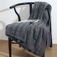 Battilo Thicken Knitted Throw Blanket Winter Soft Cozy Bed Plaid For Sofa Bedspread on Bed Home Room Decorative