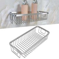 ♈▲☌ Stainless Steel Bathroom Shelf Shower Caddy Corner Shower Basket Sturdy Wall Mounted Bath Organizer For Home Hotel Space Saving
