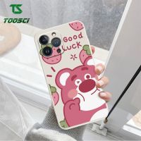 ดิสนีย์การ์ตูนน่ารัก Lotso เคสโทรศัพท์หมีสตรอเบอร์รี่หมี HP ฝาหลัง TPU แบบนิ่มสำหรับ Samsung Galaxy A20 A30 A20S A21S A22 A23 A31 A32 A33 A30S A51 A52 A53 A73 A72 A71