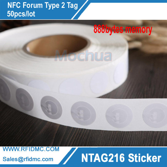 ntag216-white-nfc-stickers-tag-protocol-iso14443a-888-bytes-25mm-diameter-for-all-nfc-phones