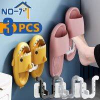 【YF】 Shoe Organizer Wall-mounted Slippers Rack Self-adhesive Shoes Stand Indoor Room Shelf Bedroom Bathroom Accessories