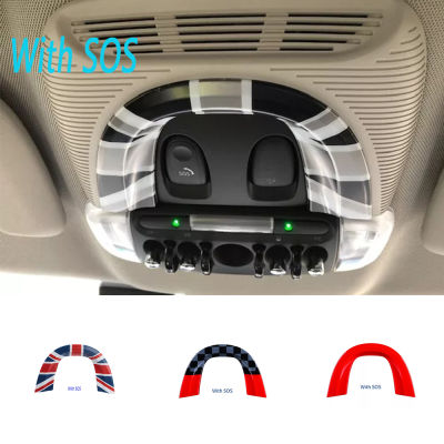 Union Jack Car Reading Lamp Panel Interior Decorative Sticker Cover For MINI Cooper S One Countryman F54 F55 F56 F60 Accessories