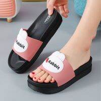 ┋❀♗ cri237 Thick-soled slippers women wear high-heeled Korean platform slippers fashion cute cartoon bathroom sandals and slippers all-match厚底拖鞋女士外穿高跟韩版松糕鞋时尚可爱卡通浴室凉拖鞋百搭lizong001.sg 5.30