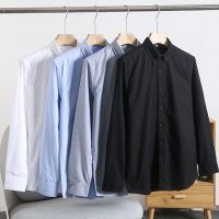 Hai e cabinet mens clothing JIN classic Oxford spinning pure cotton white long-sleeved shirt spring new youth daily shirt 【JYUE】