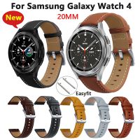 dbnxfrymk 20mm leather strap watchband for Samsung Galaxy Watch 4 classic 46mm 42mm watch 5 Pro 45mm 40mm 44mm smartwatch band bracele
