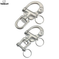 Studyset IN stock 70mm Swivel Shackle 360 Degrees Rotatable 316 Stainless Steel Quick Release Snap Hook Sailing Rigging Shackles Marine Accessories