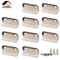 Myhomera 10Pcs Door Bolt Plate Drawer Lock Plate Protector Latch Barrel Bolt Iron Cover with Screws 30*16mm Big Small Door Hardware Locks Metal film r