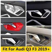 Car Inner Door Handle Bowl Frame Decoration Cover Trim For Audi Q3 F3 2019 - 2022 ABS / Stainless Steel Accessories Interior Kit