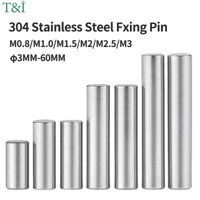 304 Stainless Steel Pin Double Chamfered Flat Head Cylindrical Pin Precision Solid Fixed Dowel Pin Customized M0.8-M3 φ3MM-60MM