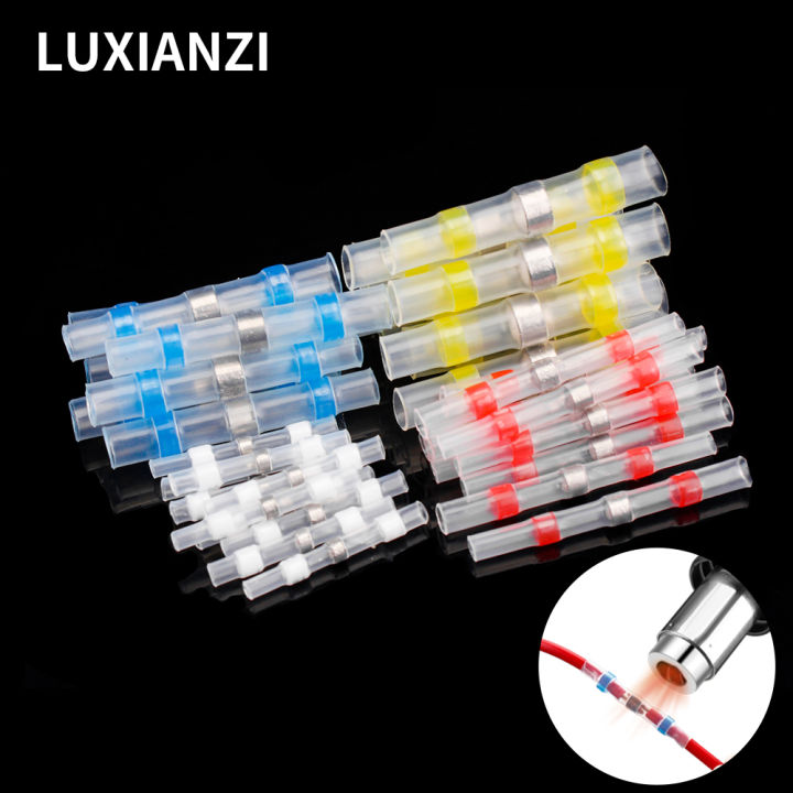 luxianiz-40pcs-solder-seal-wire-heat-shrink-butt-connectors-กันน้ำไฟฟ้าสายไฟขั้วต่อฉนวนบัดกรี-connector-iewo9238